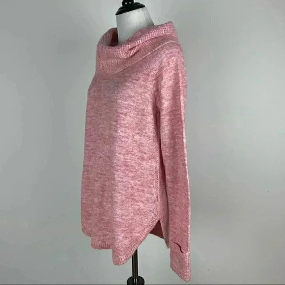 Style & Co Womens knit sweater size M pink cowl neck strawberry milk - Picture 5 of 9